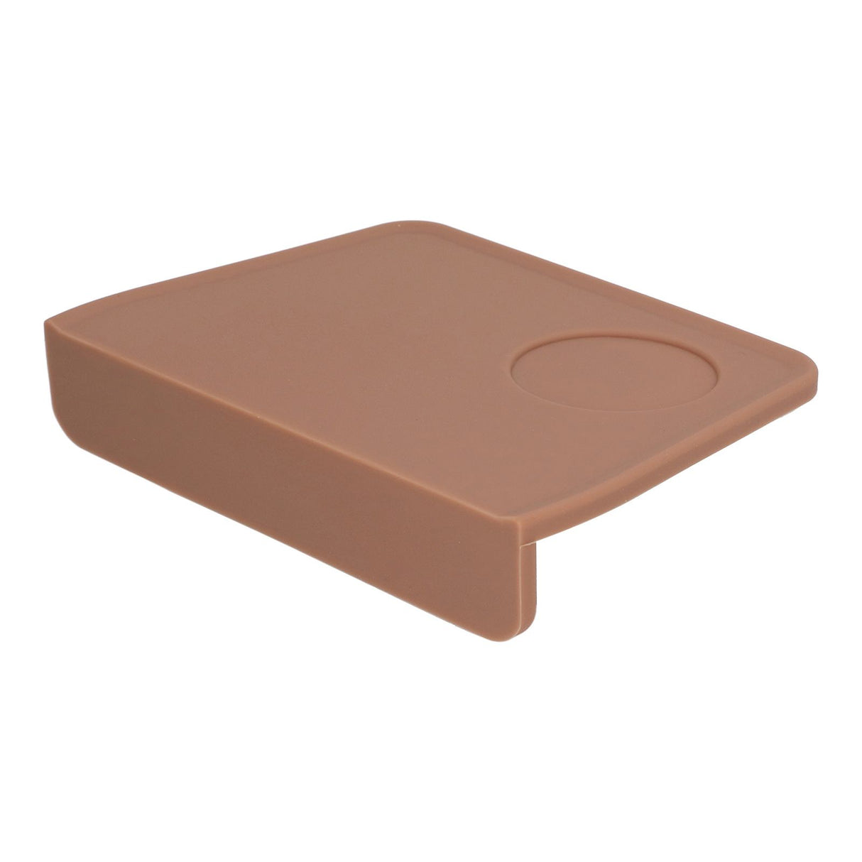 Coffee Tamper Mat with Tamper Slot Silicone Tamping Mat Coffee Pad Tamp Station Tool Brown
