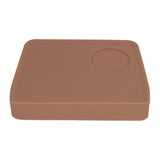 Coffee Tamper Mat with Tamper Slot Silicone Tamping Mat Coffee Pad Tamp Station Tool Brown