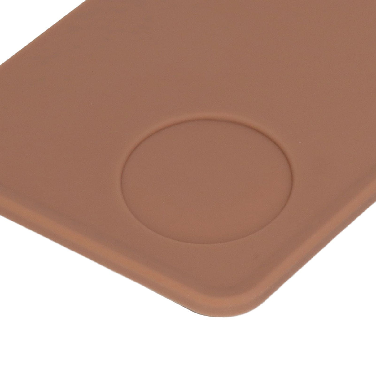 Coffee Tamper Mat with Tamper Slot Silicone Tamping Mat Coffee Pad Tamp Station Tool Brown