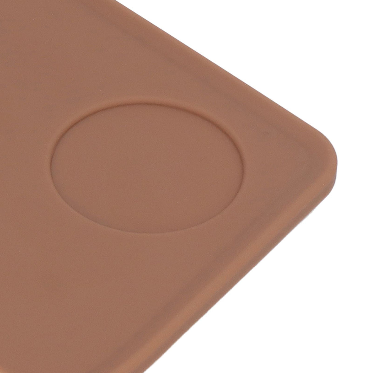 Coffee Tamper Mat with Tamper Slot Silicone Tamping Mat Coffee Pad Tamp Station Tool Brown