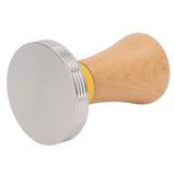 Wooden Coffee Tamper Food Grade Rustproof Easy To Clean Heavy Duty Coffee Tamper with Ergonomic Handle for Baristas Yellow 51mm/2.0in - Extra Image