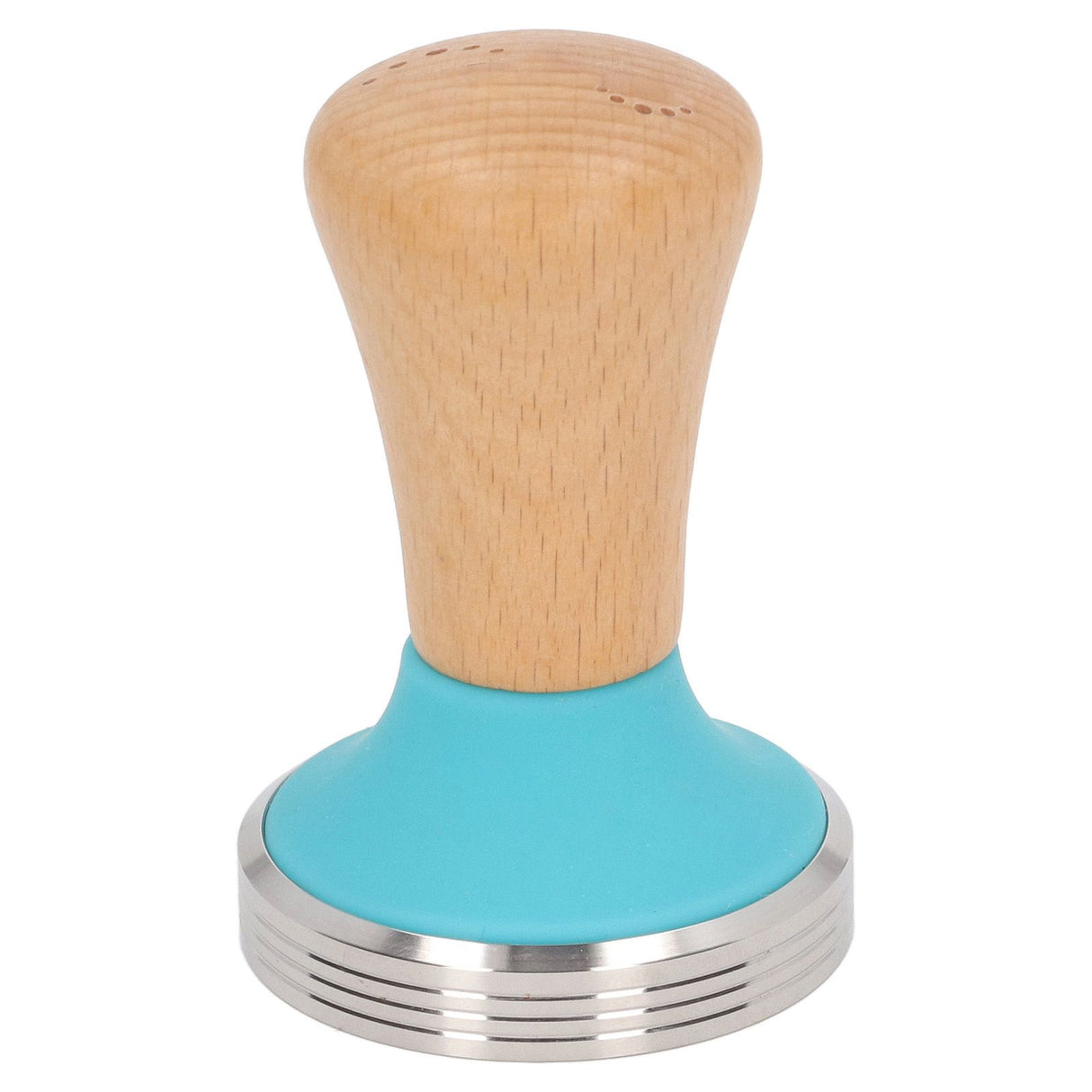 Wooden Coffee Tamper Food Grade Rustproof Easy To Clean Heavy Duty Coffee Tamper with Ergonomic Handle for Baristas Blue 51mm/2.0in