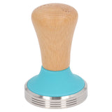 Wooden Coffee Tamper Food Grade Rustproof Easy To Clean Heavy Duty Coffee Tamper with Ergonomic Handle for Baristas Blue 51mm/2.0in