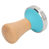 Wooden Coffee Tamper Food Grade Rustproof Easy To Clean Heavy Duty Coffee Tamper with Ergonomic Handle for Baristas Blue 51mm/2.0in