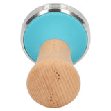 Wooden Coffee Tamper Food Grade Rustproof Easy To Clean Heavy Duty Coffee Tamper with Ergonomic Handle for Baristas Blue 51mm/2.0in - 45-Degree Angle