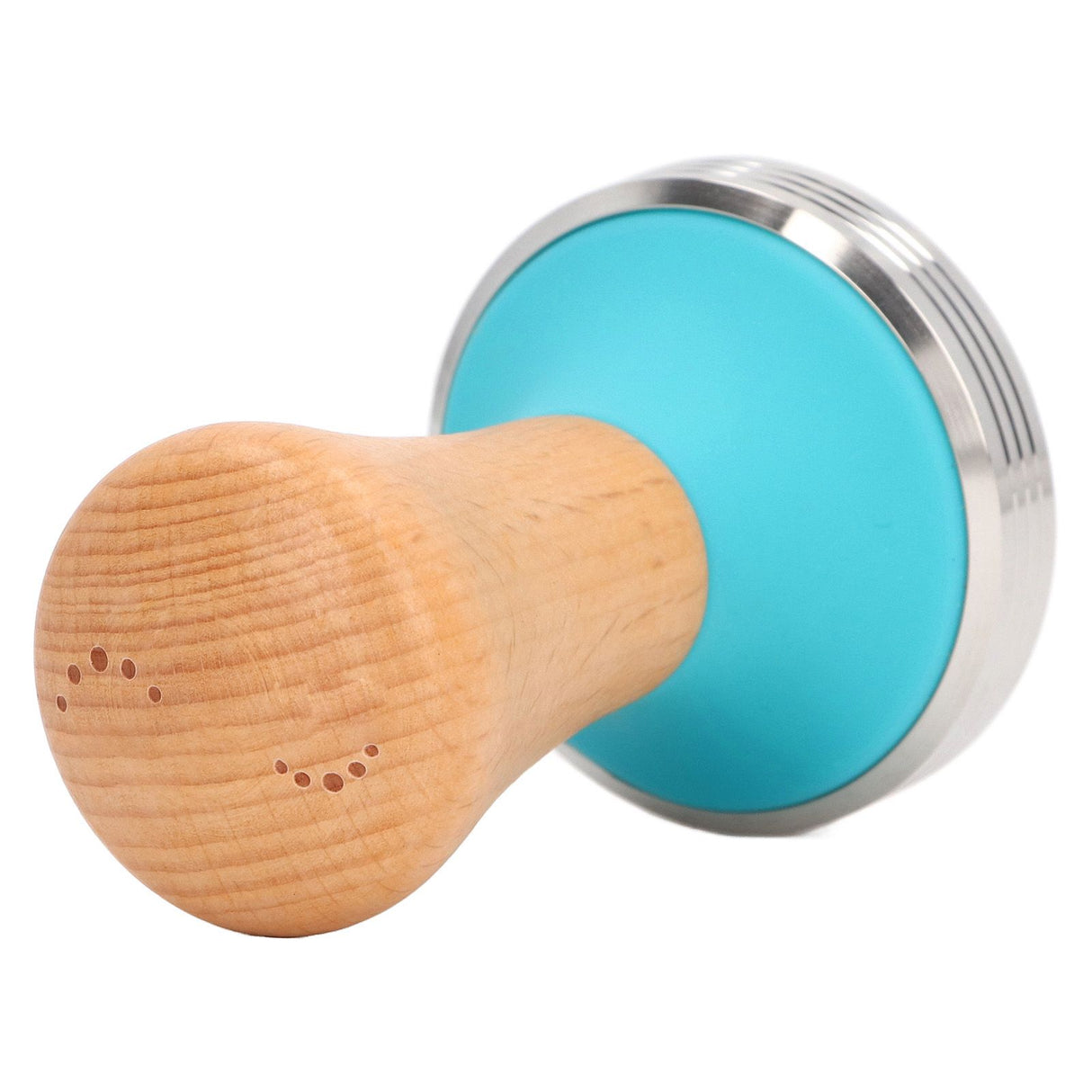 Wooden Coffee Tamper Food Grade Rustproof Easy To Clean Heavy Duty Coffee Tamper with Ergonomic Handle for Baristas Blue 51mm/2.0in