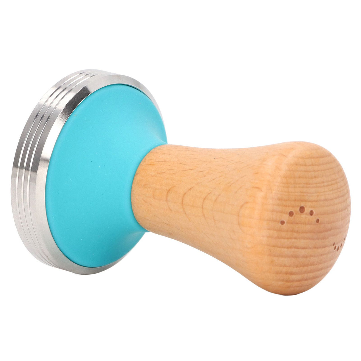 Wooden Coffee Tamper Food Grade Rustproof Easy To Clean Heavy Duty Coffee Tamper with Ergonomic Handle for Baristas Blue 51mm/2.0in
