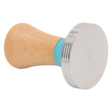 Wooden Coffee Tamper Food Grade Rustproof Easy To Clean Heavy Duty Coffee Tamper with Ergonomic Handle for Baristas Blue 51mm/2.0in - Extra Image