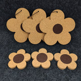 Flower Wooden Coaster Nordic Style Flower Shape Cork Coaster Kitchen Insulation Mat Dining Table Mat S - Side View