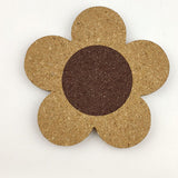 Flower Wooden Coaster Nordic Style Flower Shape Cork Coaster Kitchen Insulation Mat Dining Table Mat S