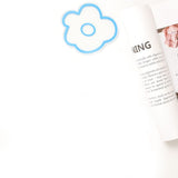 Acrylic Flower Coaster Heat Insulation Cute Flower Transparent Stable NonslipAcrylic Coasters Blue