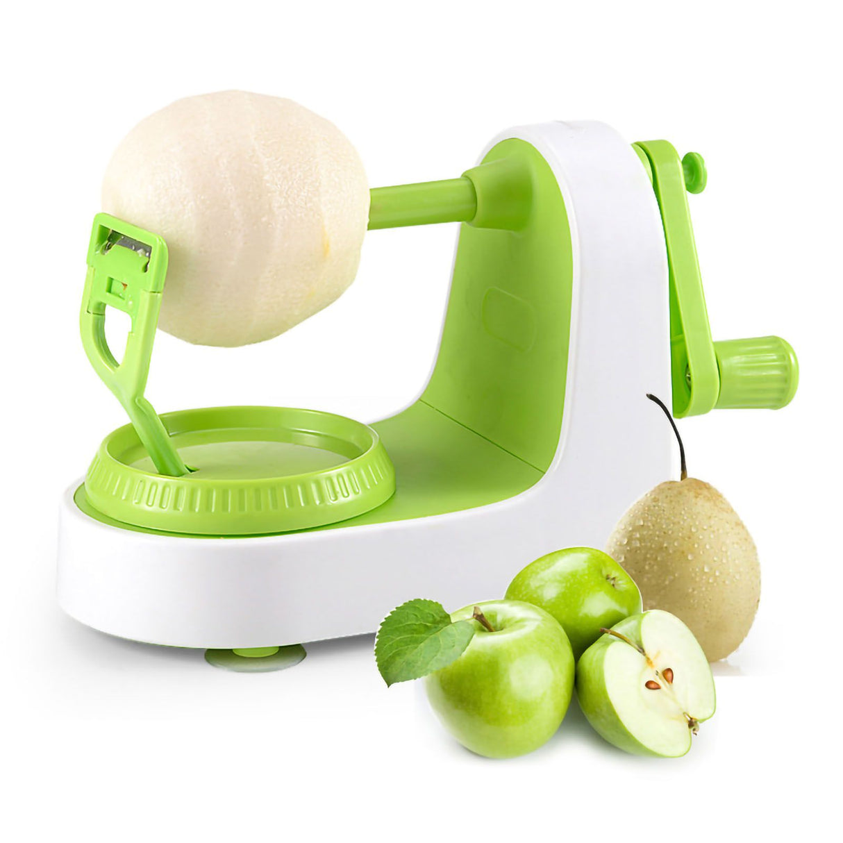 Apple Peeler 360 Degree Rotating Blade Hand Multifunction Fruit Peeler with Base Suction Cup 1pcs Scratcher