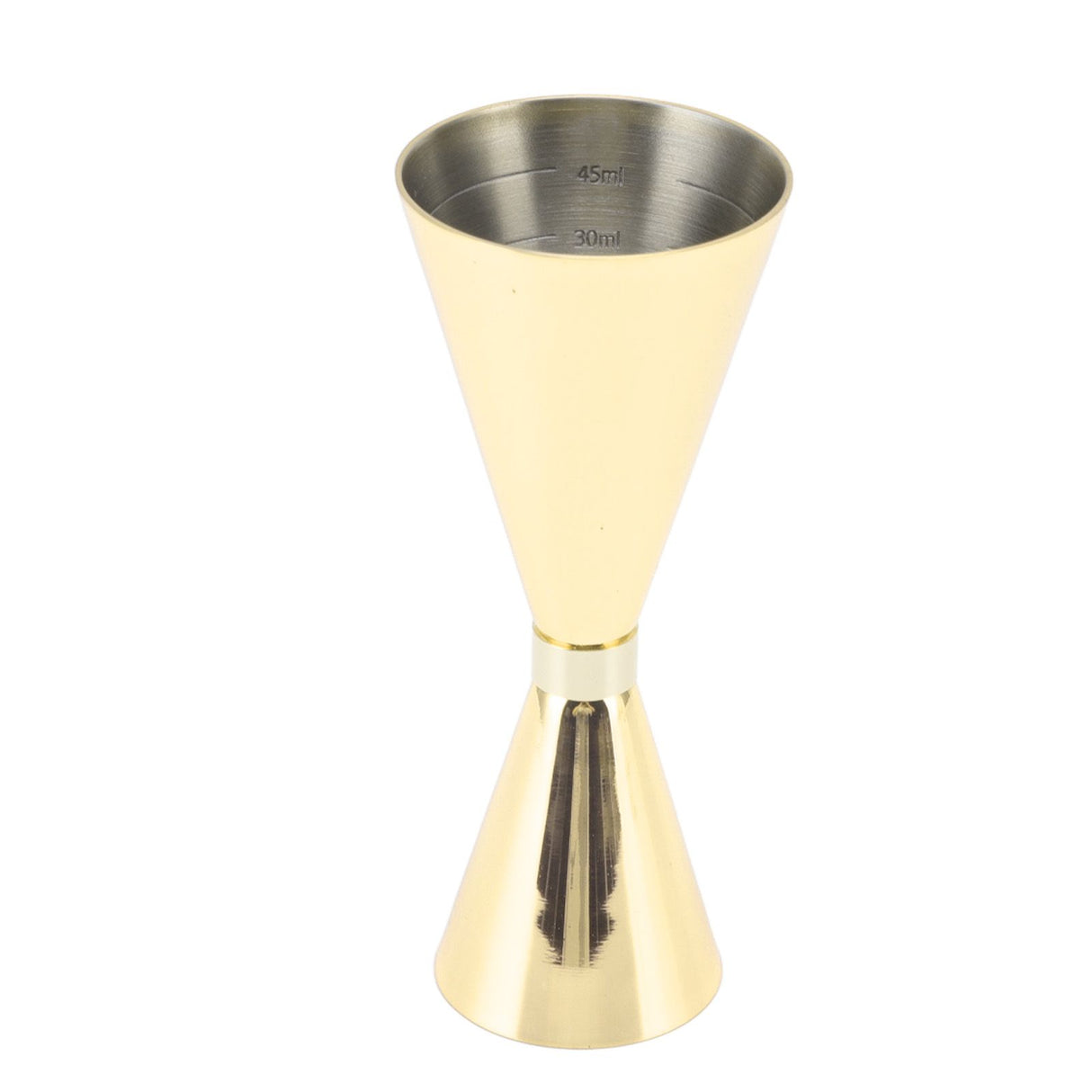 Jigger Stainless Steel 30mm to 60mm Elegant Flexible Jigger Cone for Cocktail Bartending Gold Plating