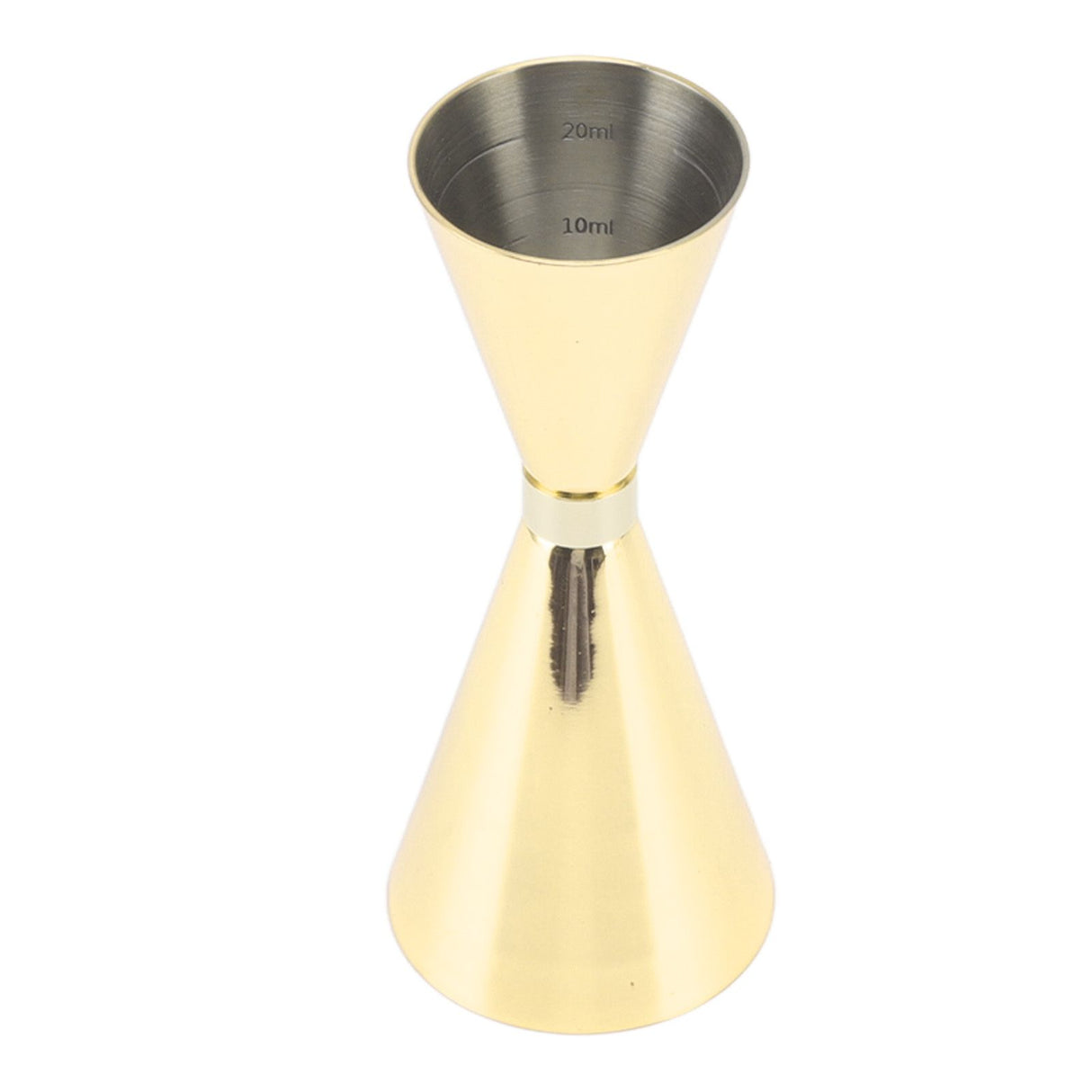 Jigger Stainless Steel 30mm to 60mm Elegant Flexible Jigger Cone for Cocktail Bartending Gold Plating