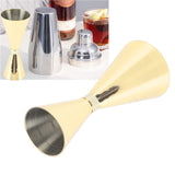 Jigger Stainless Steel 30mm to 60mm Elegant Flexible Jigger Cone for Cocktail Bartending Gold Plating