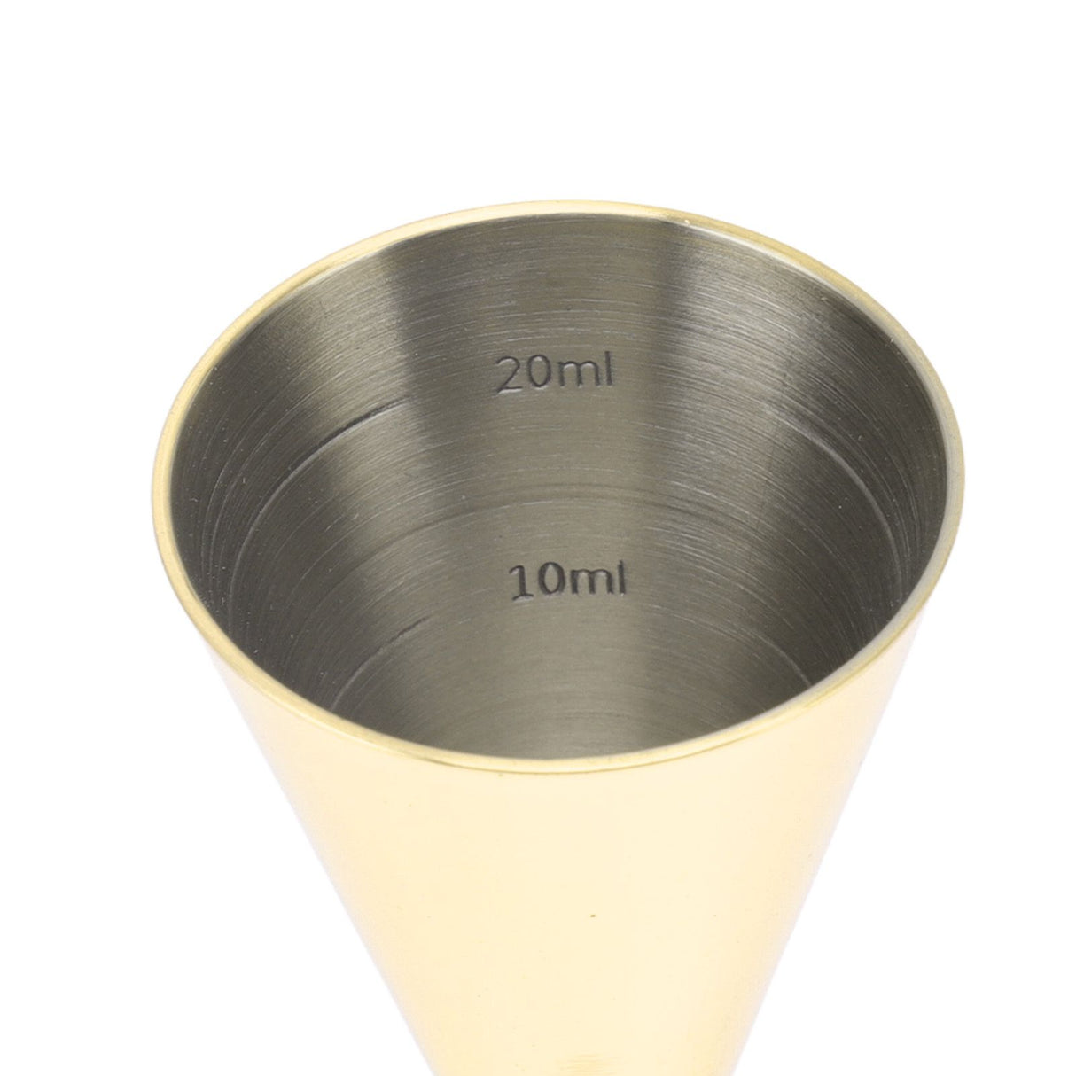 Jigger Stainless Steel 30mm to 60mm Elegant Flexible Jigger Cone for Cocktail Bartending Gold Plating