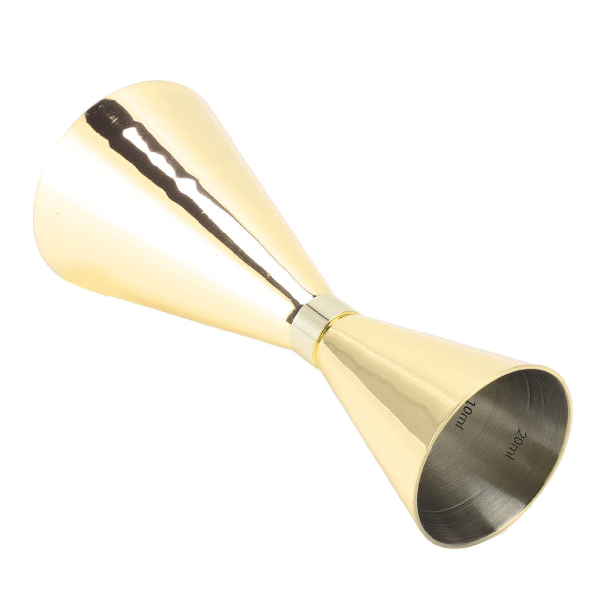 Jigger Stainless Steel 30mm to 60mm Elegant Flexible Jigger Cone for Cocktail Bartending Gold Plating