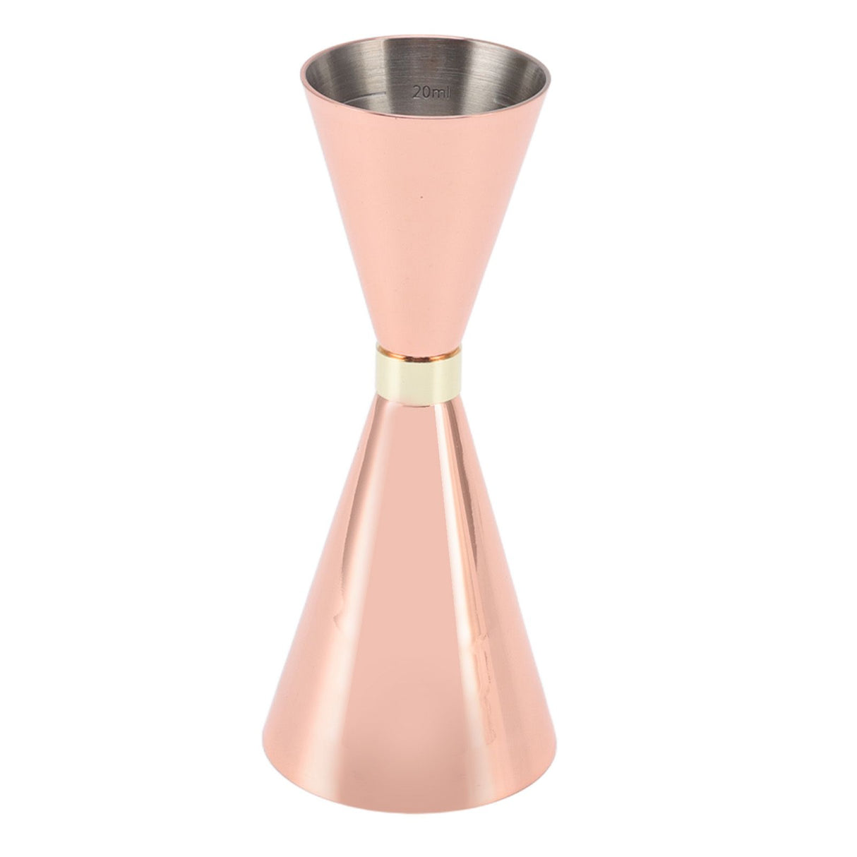 Jigger Stainless Steel 30mm to 60mm Elegant Flexible Jigger Cone for Cocktail Bartending Copper Plating