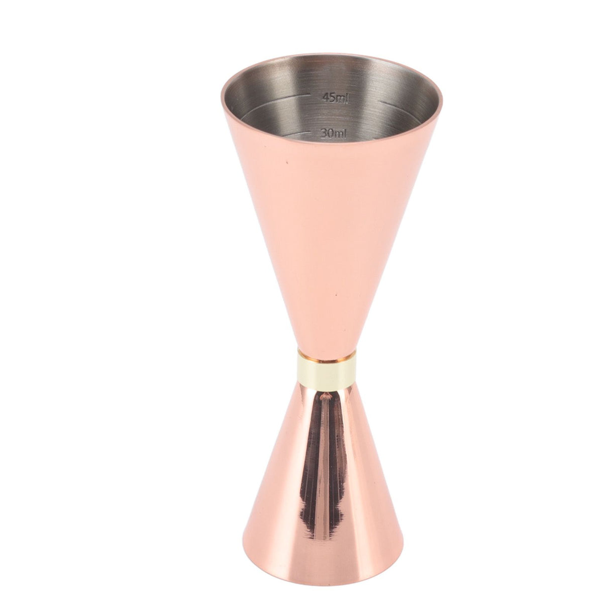 Jigger Stainless Steel 30mm to 60mm Elegant Flexible Jigger Cone for Cocktail Bartending Copper Plating