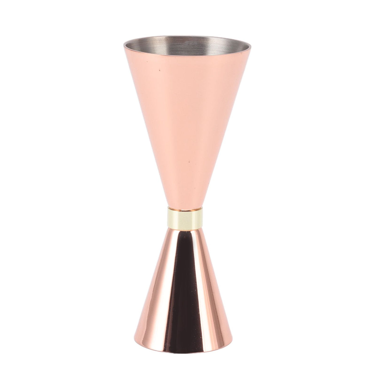 Jigger Stainless Steel 30mm to 60mm Elegant Flexible Jigger Cone for Cocktail Bartending Copper Plating