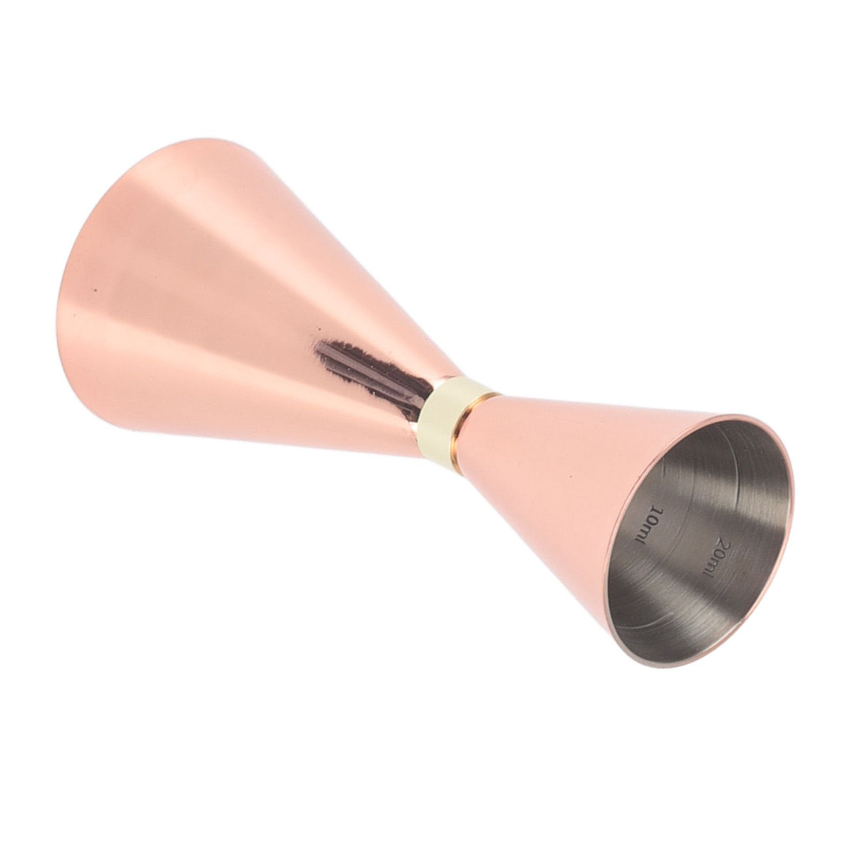 Jigger Stainless Steel 30mm to 60mm Elegant Flexible Jigger Cone for Cocktail Bartending Copper Plating
