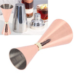 Jigger Stainless Steel 30mm to 60mm Elegant Flexible Jigger Cone for Cocktail Bartending Copper Plating