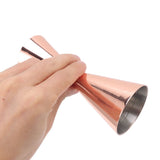 Jigger Stainless Steel 30mm to 60mm Elegant Flexible Jigger Cone for Cocktail Bartending Copper Plating