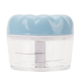 Garlic Chopper Manual Mini Safe Multipurpose Transparent Garlic Mincer with Drawstring for Kitchen Blue - Front View