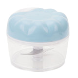 Garlic Chopper Manual Mini Safe Multipurpose Transparent Garlic Mincer with Drawstring for Kitchen Blue