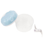 Garlic Chopper Manual Mini Safe Multipurpose Transparent Garlic Mincer with Drawstring for Kitchen Blue - Top-Down View