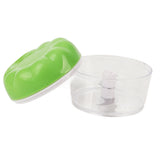 Garlic Chopper Manual Mini Safe Multipurpose Transparent Garlic Mincer with Drawstring for Kitchen Green