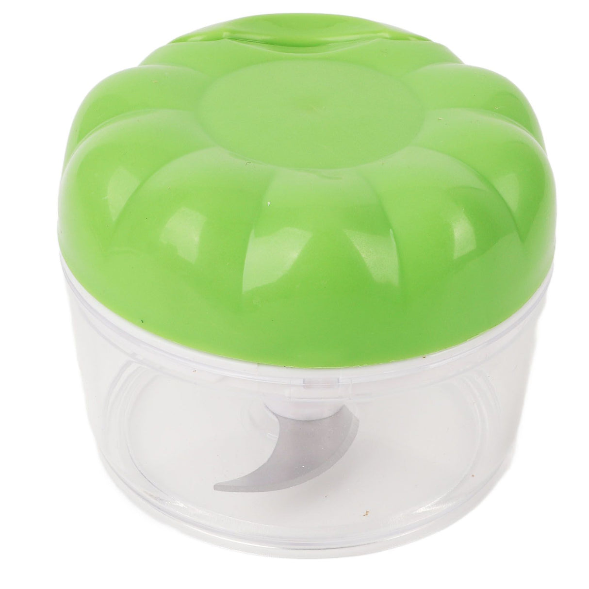 Garlic Chopper Manual Mini Safe Multipurpose Transparent Garlic Mincer with Drawstring for Kitchen Green