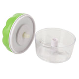 Garlic Chopper Manual Mini Safe Multipurpose Transparent Garlic Mincer with Drawstring for Kitchen Green