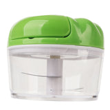 Garlic Chopper Manual Mini Safe Multipurpose Transparent Garlic Mincer with Drawstring for Kitchen Green