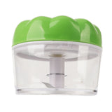 Garlic Chopper Manual Mini Safe Multipurpose Transparent Garlic Mincer with Drawstring for Kitchen Green