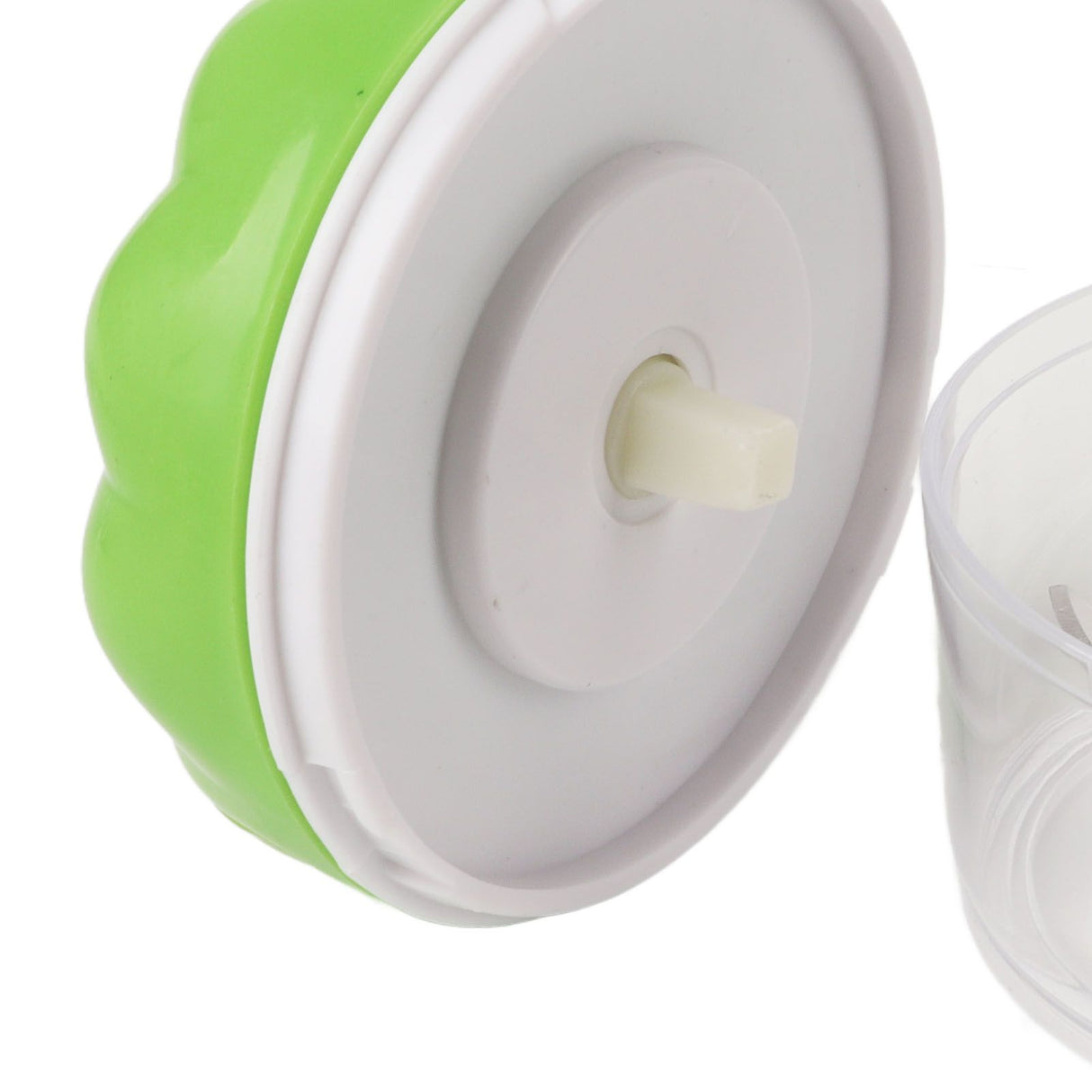 Garlic Chopper Manual Mini Safe Multipurpose Transparent Garlic Mincer with Drawstring for Kitchen Green