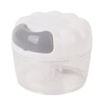 Garlic Chopper Manual Mini Safe Multipurpose Transparent Garlic Mincer with Drawstring for Kitchen White
