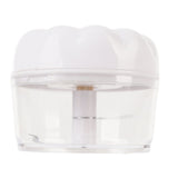 Garlic Chopper Manual Mini Safe Multipurpose Transparent Garlic Mincer with Drawstring for Kitchen White - Front View