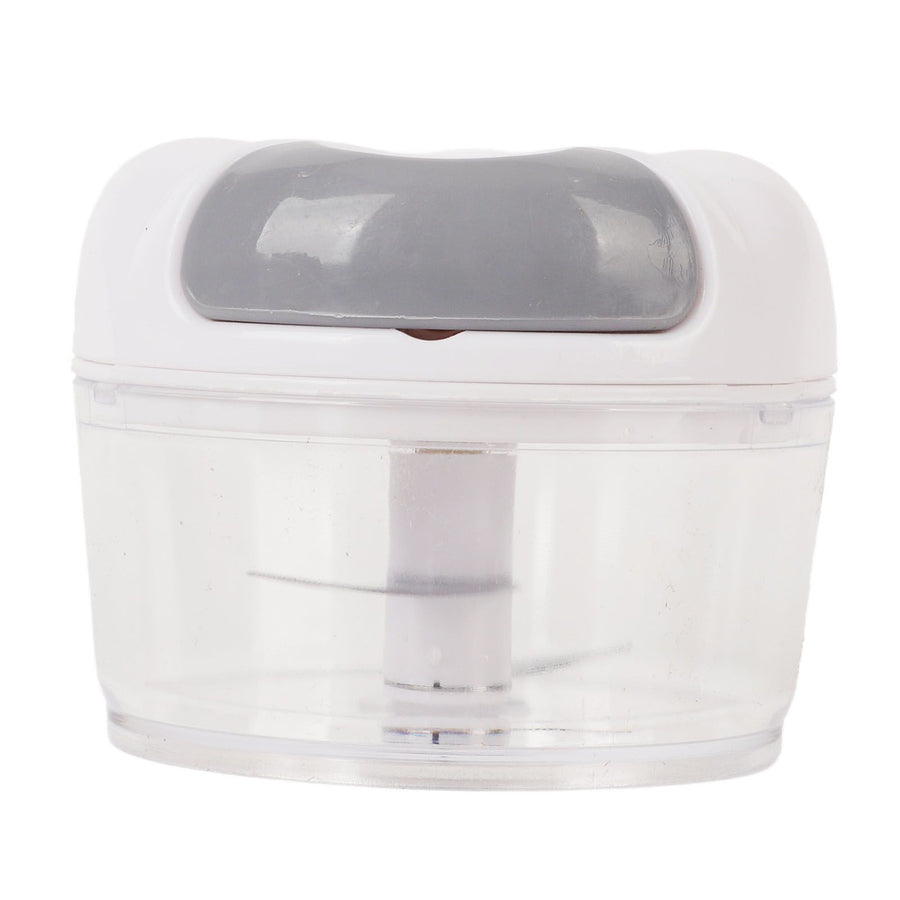 Garlic Chopper Manual Mini Safe Multipurpose Transparent Garlic Mincer with Drawstring for Kitchen White