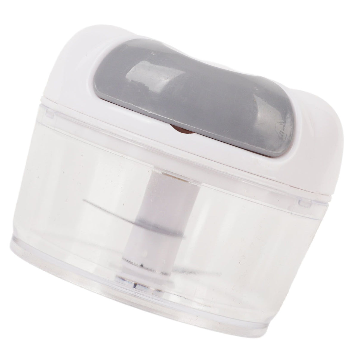 Garlic Chopper Manual Mini Safe Multipurpose Transparent Garlic Mincer with Drawstring for Kitchen White