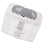 Garlic Chopper Manual Mini Safe Multipurpose Transparent Garlic Mincer with Drawstring for Kitchen White
