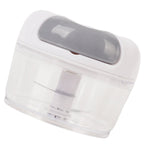 Garlic Chopper Manual Mini Safe Multipurpose Transparent Garlic Mincer with Drawstring for Kitchen White