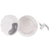 Garlic Chopper Manual Mini Safe Multipurpose Transparent Garlic Mincer with Drawstring for Kitchen White - Rear View
