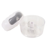 Garlic Chopper Manual Mini Safe Multipurpose Transparent Garlic Mincer with Drawstring for Kitchen White