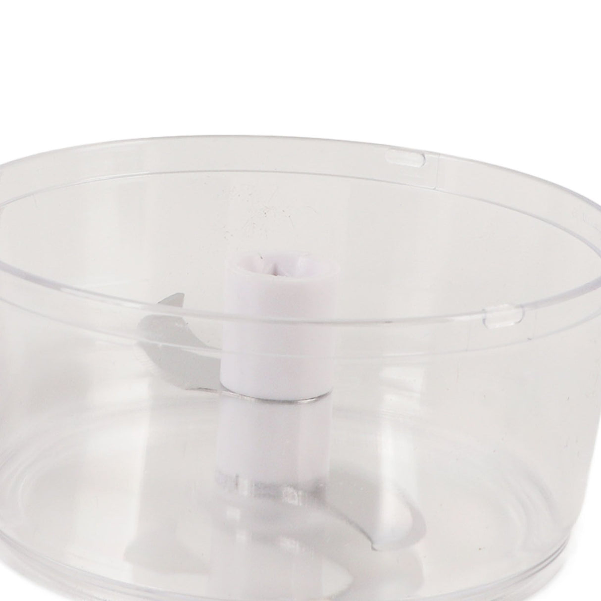 Garlic Chopper Manual Mini Safe Multipurpose Transparent Garlic Mincer with Drawstring for Kitchen White