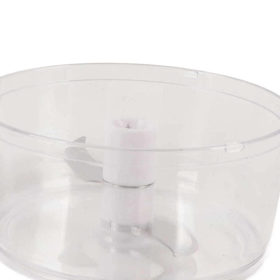 Garlic Chopper Manual Mini Safe Multipurpose Transparent Garlic Mincer with Drawstring for Kitchen White
