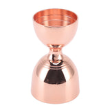 Cocktail Jigger 30/60ml Stainless Steel Durable High Accuracy Wide Opening Shot Measure Jigger for Cocktail Liquor 30/60ml Rose Gold - Top-Down View