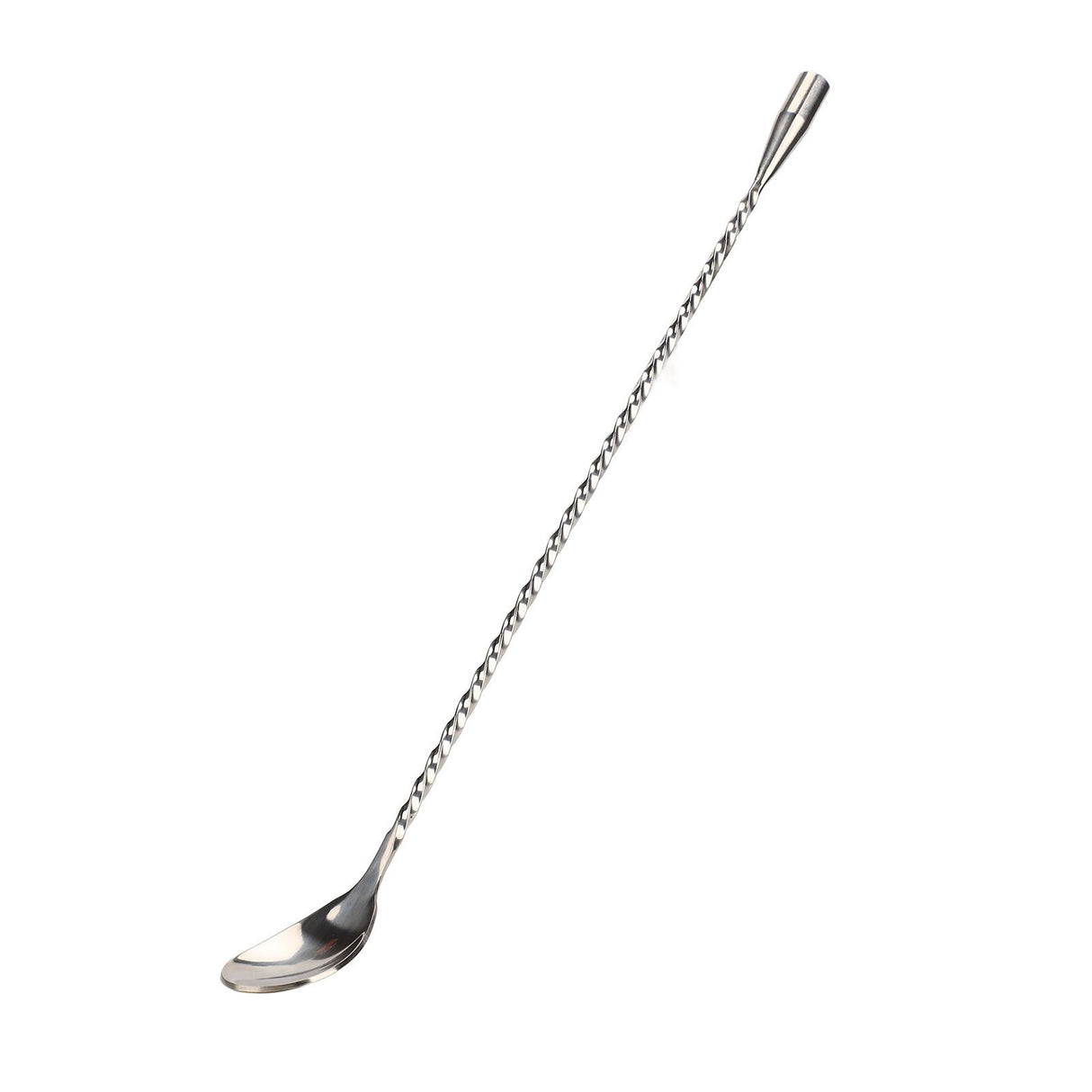 Cocktail Drink Swizzle Stick Fine Thread Stainless Steel Drink Stirrers with Long Handle for Home Bar Restaurant