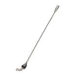 Cocktail Drink Swizzle Stick Fine Thread Stainless Steel Drink Stirrers with Long Handle for Home Bar Restaurant