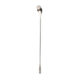 Cocktail Drink Swizzle Stick Fine Thread Stainless Steel Drink Stirrers with Long Handle for Home Bar Restaurant - 45-Degree Angle